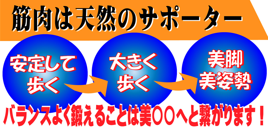 あるくんボードは、足腰の安定感と同時に、大きな歩幅で歩くバランス能力を高め、整った美脚づくりが可能